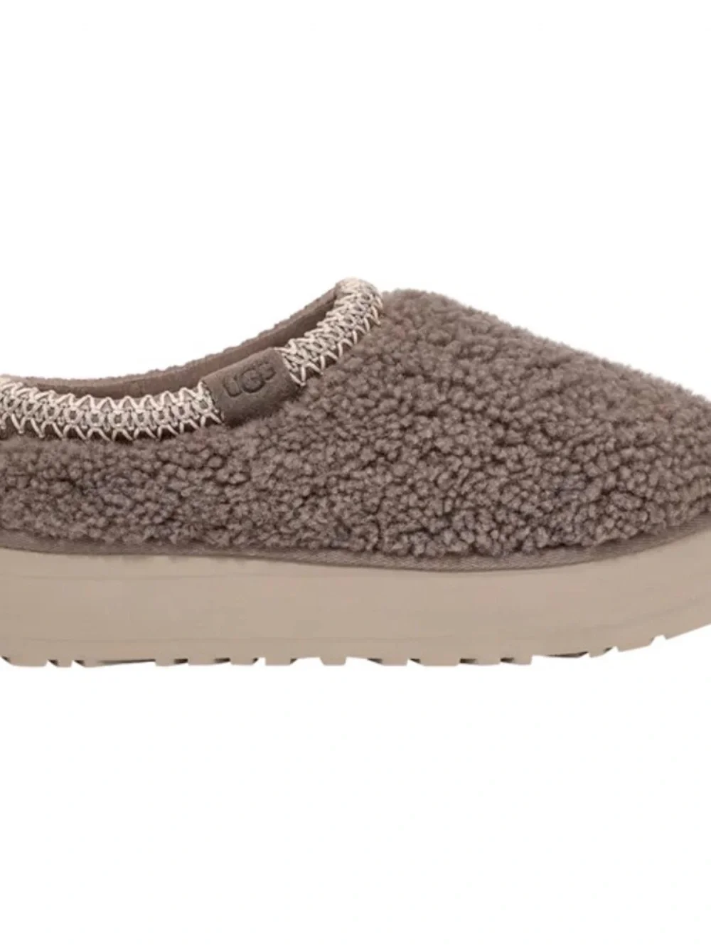 UGG Women's Maxi Curly Tazz Platform Gray Slippers Shoes size 7